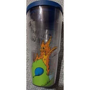 Tervis Cup Tumbler Dr. Seuss "OH The Places You'll Go!" Blue Lid 24 oz. U.S.A